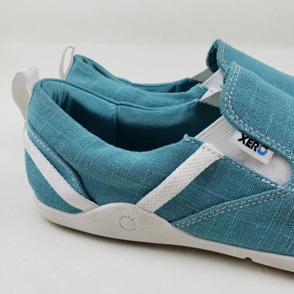 Xero Shoes Aptos Slip On Shoe Women 10 Turquoise Barefoot Minimalist Hemp Casual - Picture 3 of 13